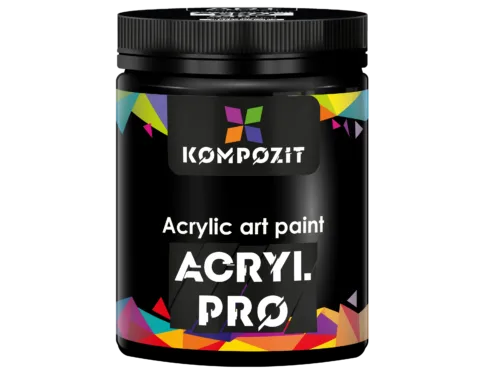 Фарба художня 541 карбон чорний Acryl PRO ART Kompozit 430 мл