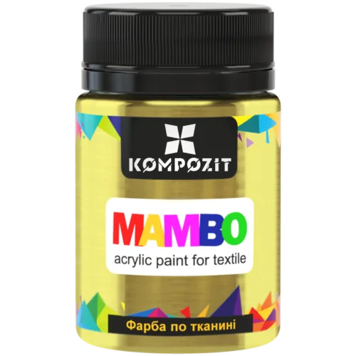 Фарба по тканині золота МАМВО ART Kompozit/ 50 мл/  золотий 54 (ефект металік)