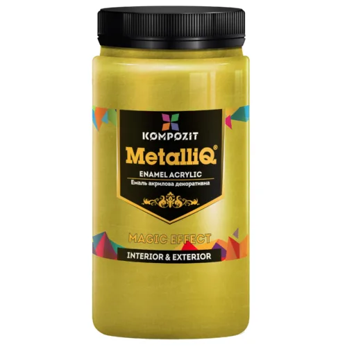 Емаль акрилова декоративна золота 900г METALLIQ®