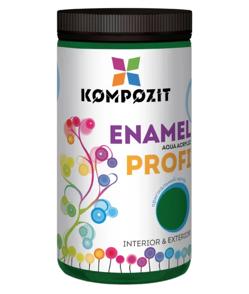 Емаль акрилова колір зелений глянцевий 0.7л PROFI