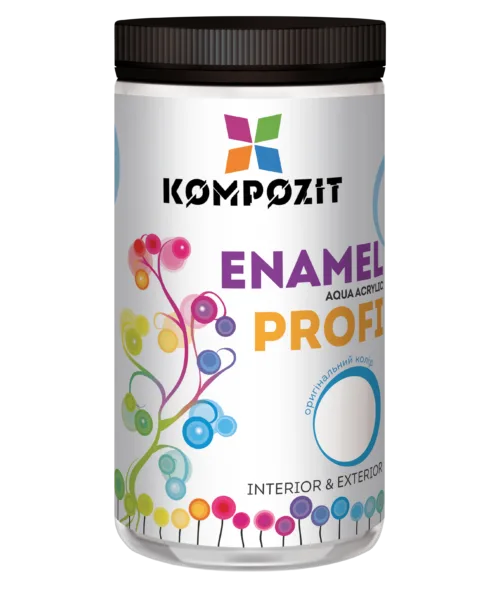 Емаль акрилова біла шовковисто-матова 0.7л PROFI
