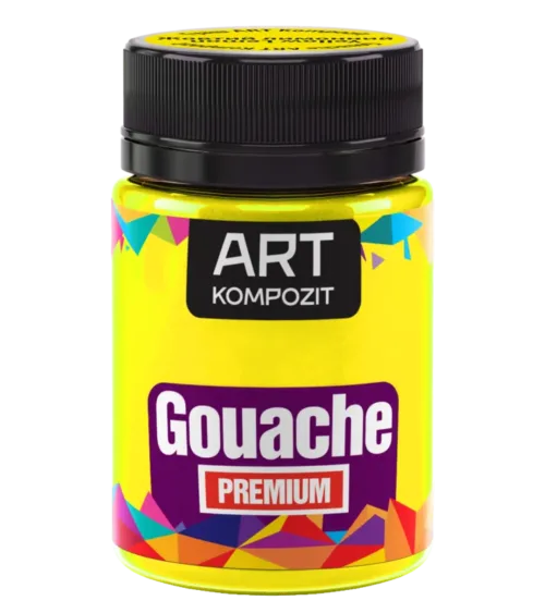 Гуаш художня жовта лимонна PREMIUM ART Kompozit 60 мл