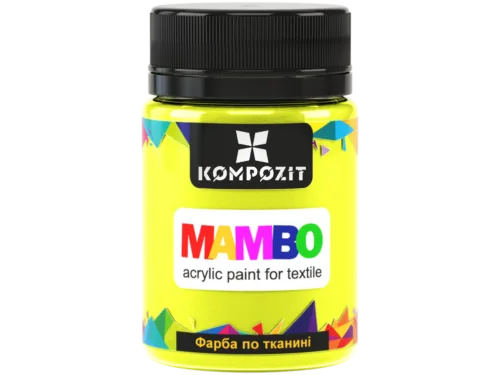 Фарба по тканині "82 Флуоресцентна салатова МАМВО ART Kompozit, 50 мл