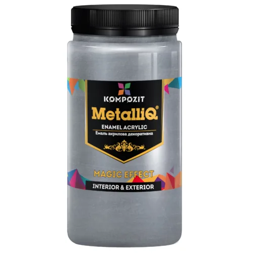 Емаль акрилова декоративна срібло 900г METALLIQ®