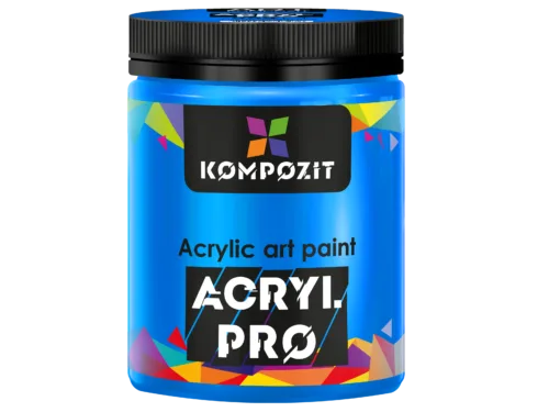 Фарба акрилова блакитна "Флуоресцентна" Acryl PRO ART Kompozit 430 мл