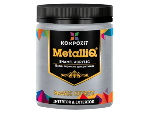 Емаль акрилова декоративна срібна 500г METALLIQ®