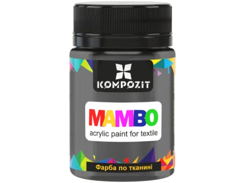 Фарба по тканині МАМВО ART Kompozit, 50 мл / чорна перлина (ефект металік) 51