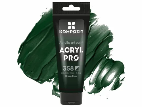 Фарба художня 358 зелений темний Acryl PRO ART Kompozit 75 мл