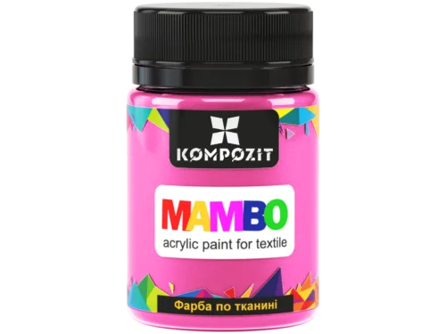 Фарба по тканині персикова МАМВО ART Kompozit / 50 мл/ рожевий персик (ефект металік)