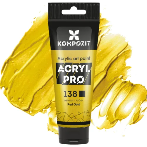 Фарба акрилова художня 138 червоне золото "Металік" Acryl PRO ART Kompozit 75 мл