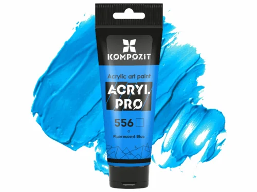 Фарба акрилова 556 Флуоресцентна блакитна Acryl PRO ART Kompozit 75 мл