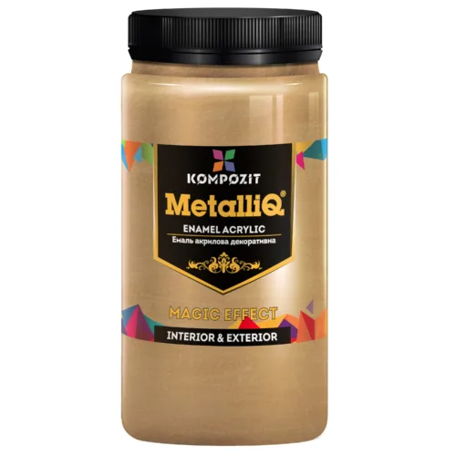 Емаль акрилова декоративна бронза 900г METALLIQ®