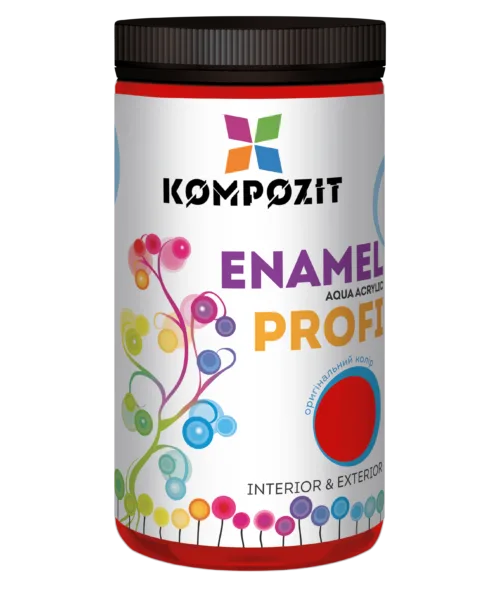 Емаль акрилова червона глянцева 0.7л PROFI