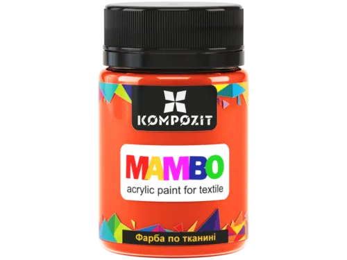 Фарба по тканині "83 Флуоресцентна помаранчева" МАМВО ART Kompozit, 50 мл