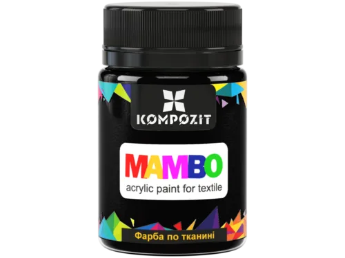 Фарба по тканині №23 чорна МАМВО ART Kompozit 50 мл