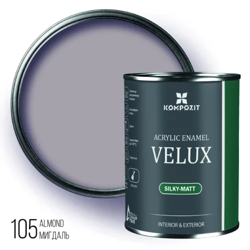 Емаль акрилова шовковисто-матова VELUX / 0,75 л / 105 мигдаль