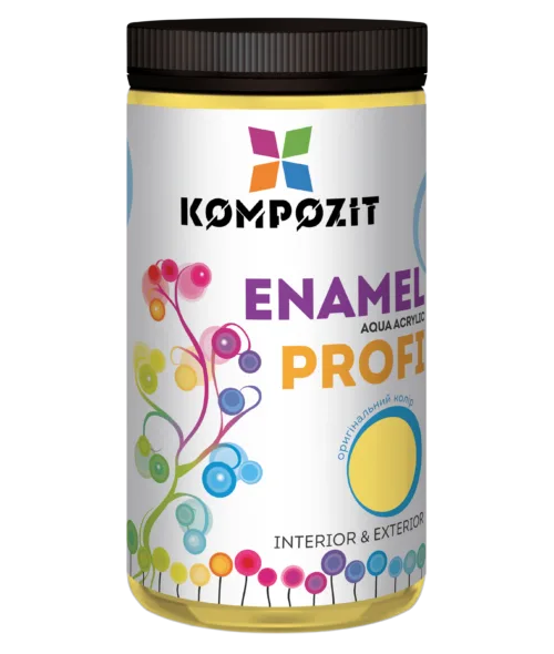 Емаль акрилова жовтий глянець 0.7л PROFI