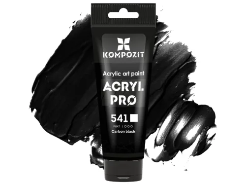Фарба художня 541 карбон чорний Acryl PRO ART Kompozit 75 мл