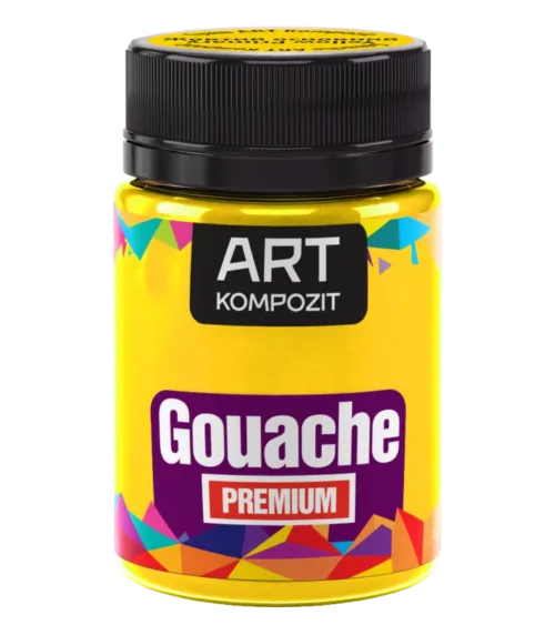 Гуаш художня колір жовтий основний PREMIUM "ART Kompozit", 60 мл