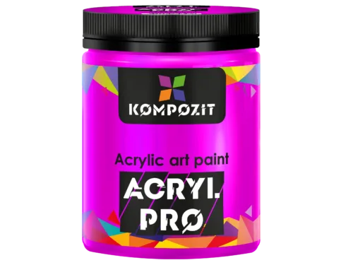 Фарба художня 557 Флуоресцентна фіолетова Acryl PRO ART Kompozit 430 мл