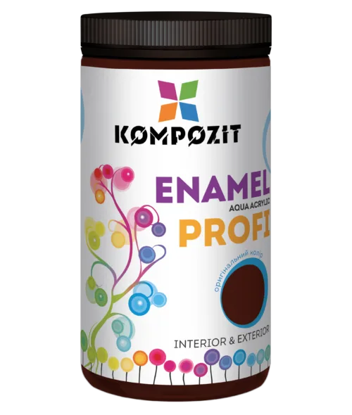 Емаль акрилова колір коричневий глянцевий 0.7л PROFI