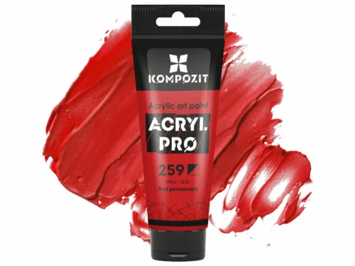 Фарба художня акрилова 259 червоний міцний Acryl PRO ART Kompozit 75 мл