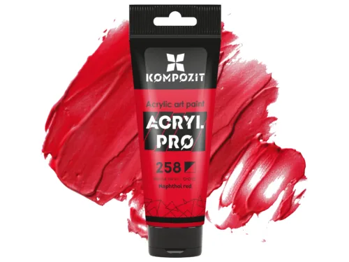Фарба художня 258 червоний нафталовий Acryl PRO ART Kompozit 75 мл
