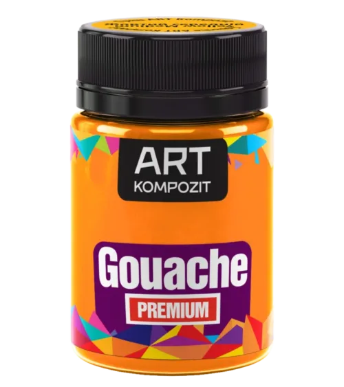 Гуаш художня жовтий середній PREMIUM ART Kompozit 60 мл
