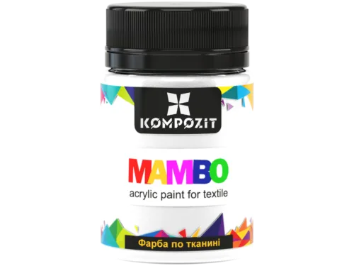 Фарба по тканині №1 білий МАМВО ART Kompozit 50 мл