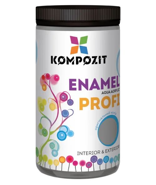 Емаль акрилова сірий глянець 0.3л PROFI