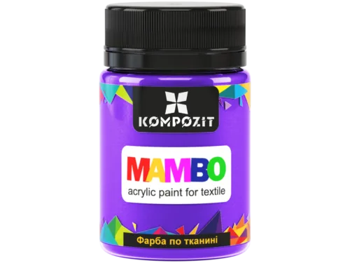 Фарба по тканині бузкова МАМВО ART Kompozit, 50 мл / бузкові мрії (ефект металік)