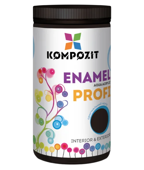 Емаль акрилова чорний глянець 0.3л  PROFI