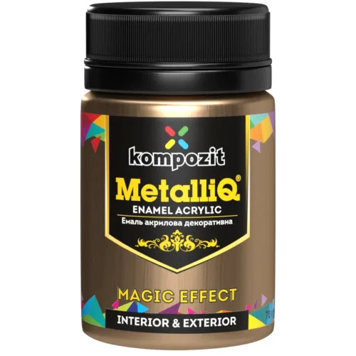 Емаль акрилова декоративна бронза 70г METALLIQ®