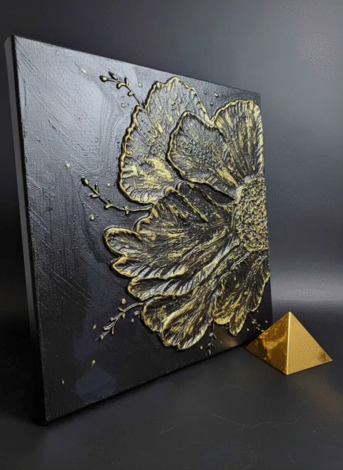 Картина "Золота квітка" 40*40